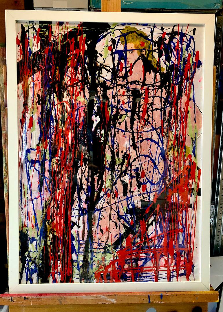 Original Conceptual Pop Culture/Celebrity Painting by Sharon Farrelly
