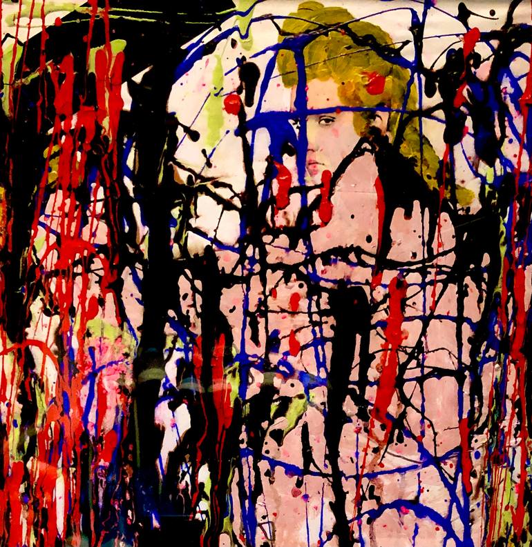 Original Conceptual Pop Culture/Celebrity Painting by Sharon Farrelly
