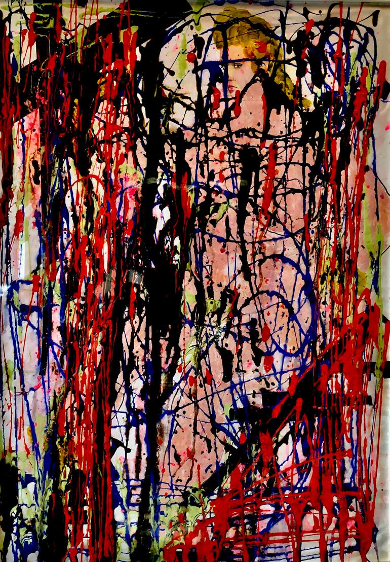 Original Conceptual Pop Culture/Celebrity Painting by Sharon Farrelly