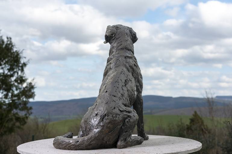 Original Realism Dogs Sculpture by Tanya Russell