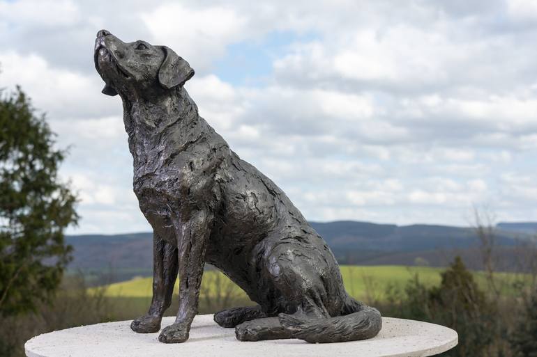 Original Realism Dogs Sculpture by Tanya Russell