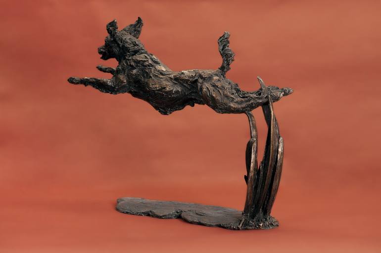 Original Fine Art Dogs Sculpture by Tanya Russell