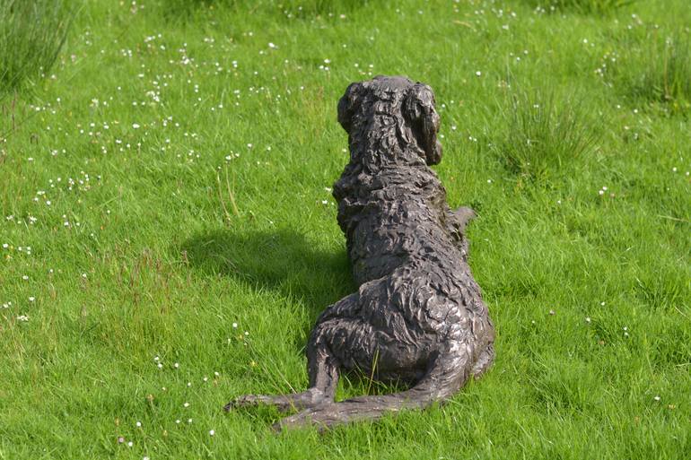 Original Realism Dogs Sculpture by Tanya Russell