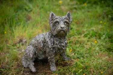 Original Realism Dogs Sculpture by Tanya Russell