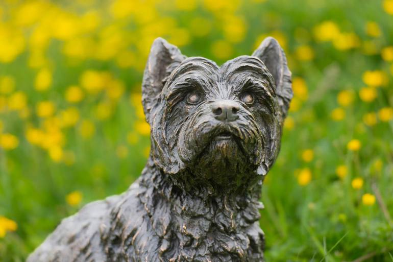 Original Realism Dogs Sculpture by Tanya Russell