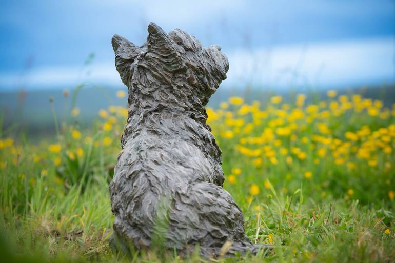 Original Realism Dogs Sculpture by Tanya Russell