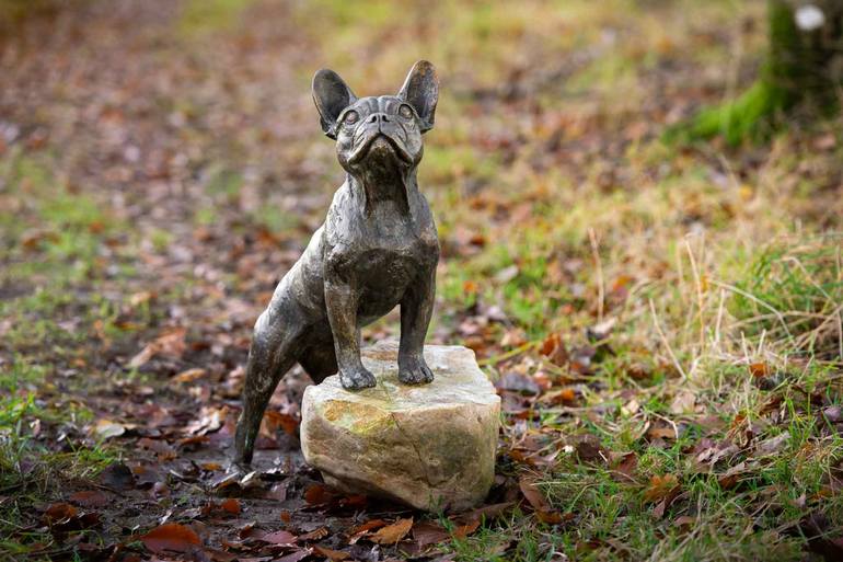 Original Realism Dogs Sculpture by Tanya Russell