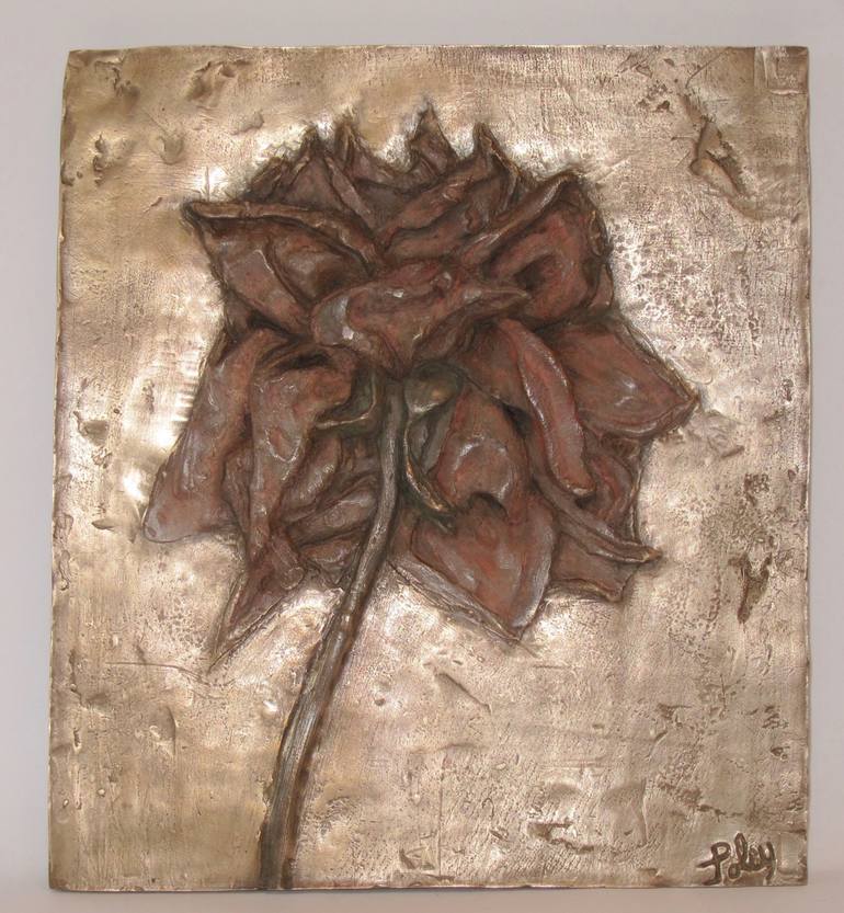 Original Expressionism Floral Sculpture by Pam Foley