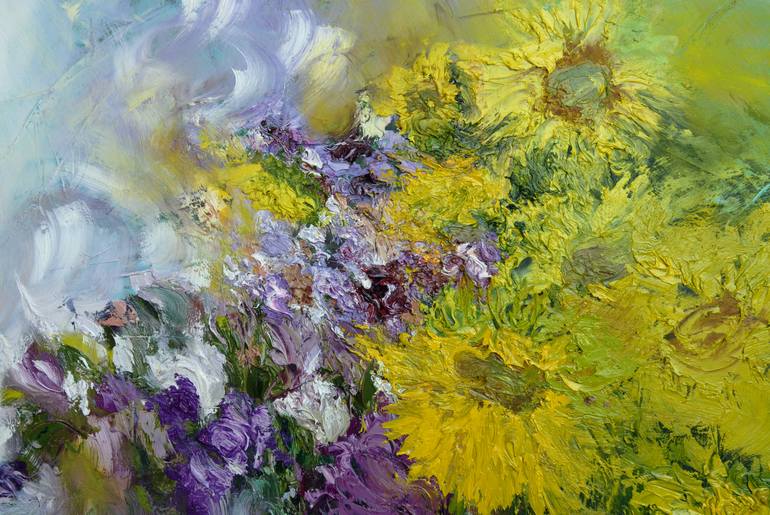 Original Expressionism Floral Painting by Sergey Martynov