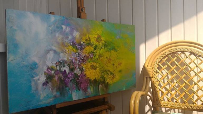 Original Expressionism Floral Painting by Sergey Martynov