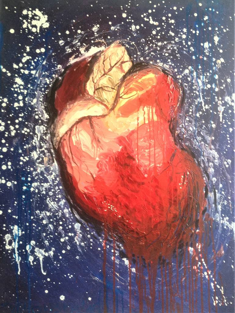 Broken Heart Painting by Agnieszka Zuchowska | Saatchi Art