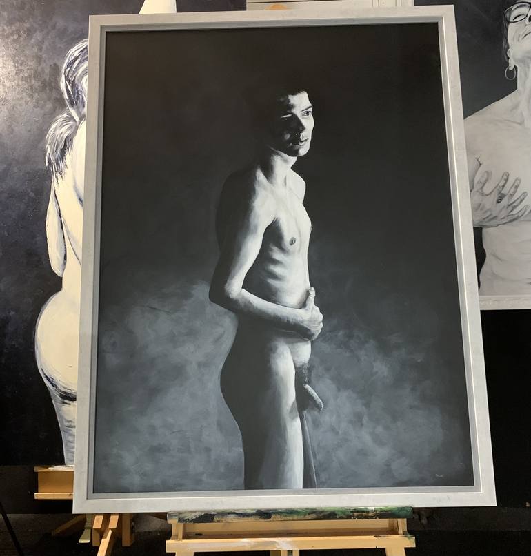 Original Portraiture Nude Painting by Ewen Welsh