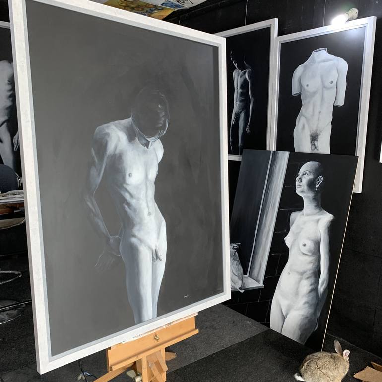 Original Fine Art Nude Painting by Ewen Welsh