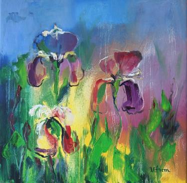 Original Abstract Floral Painting by Ira Efremova
