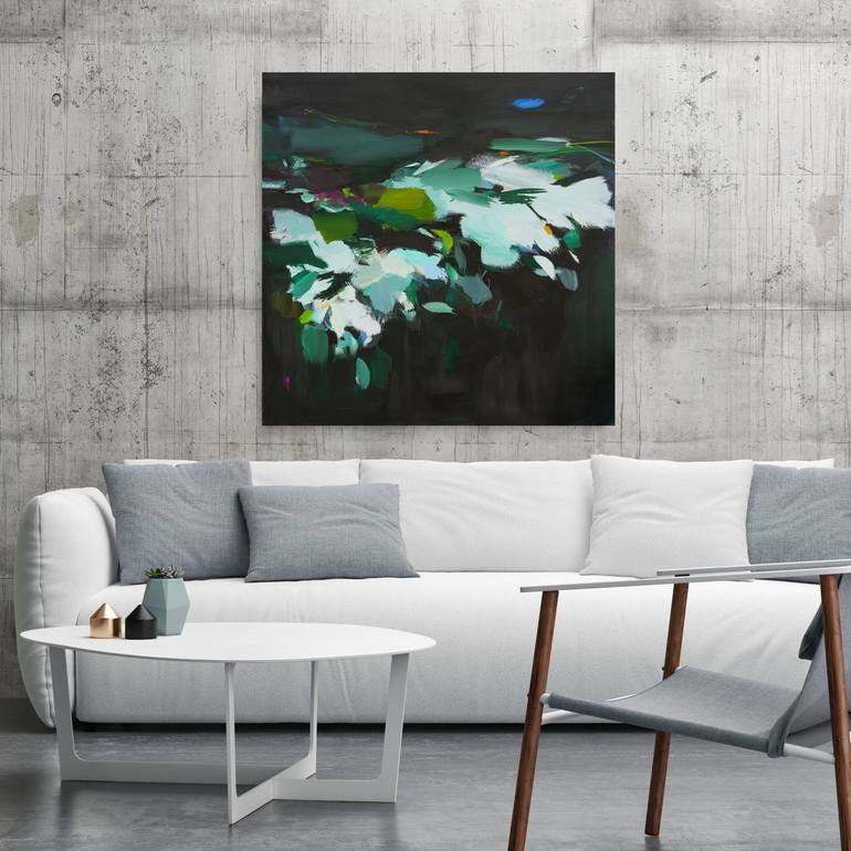 Original Abstract Botanic Painting by Ute Laum