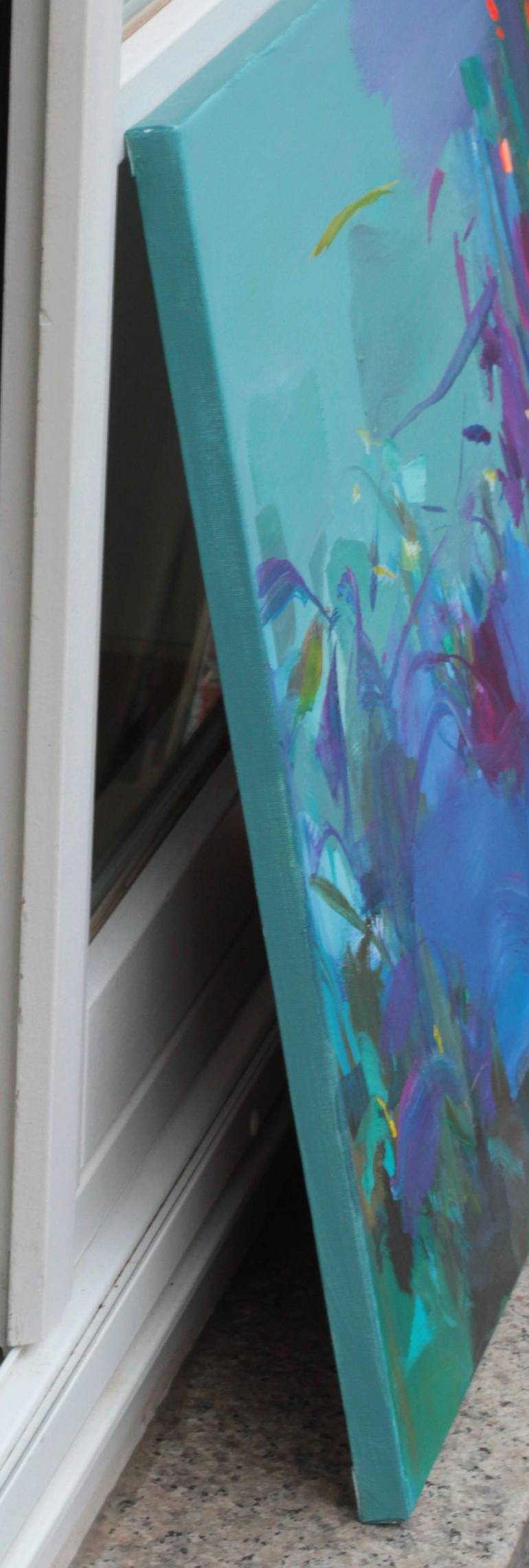 Original Abstract Botanic Painting by Ute Laum