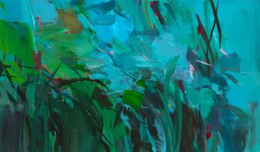 Original Abstract Garden Paintings by Ute Laum