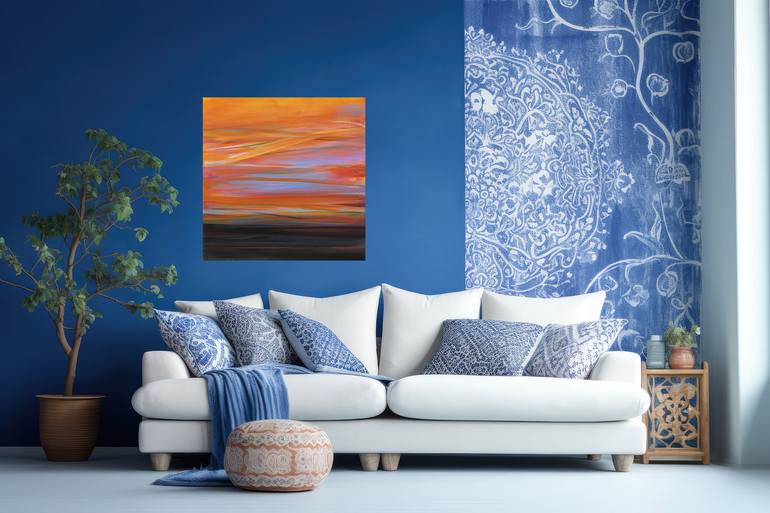Original Abstract Landscape Painting by Ute Laum