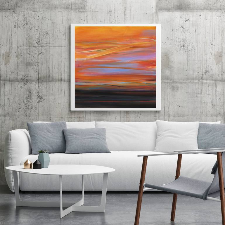 Original Abstract Landscape Painting by Ute Laum