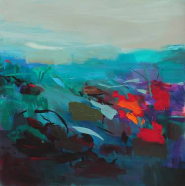 Original Abstract Landscape Painting by Ute Laum