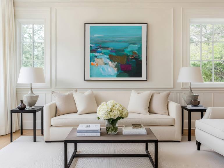 Original Abstract Landscape Painting by Ute Laum