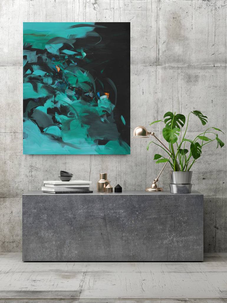 Original Abstract Expressionism Abstract Painting by Ute Laum