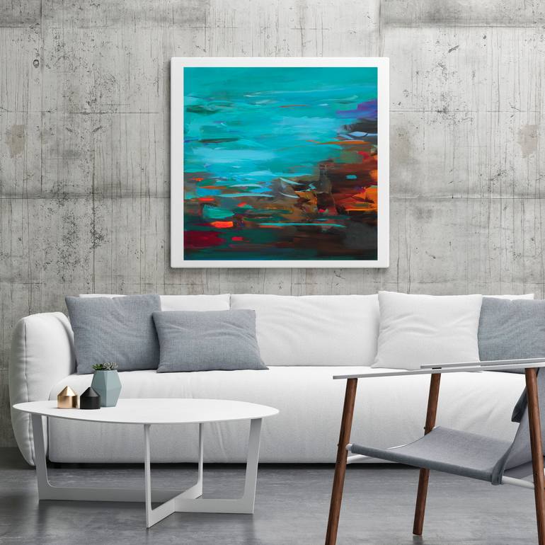 Original Abstract Landscape Painting by Ute Laum