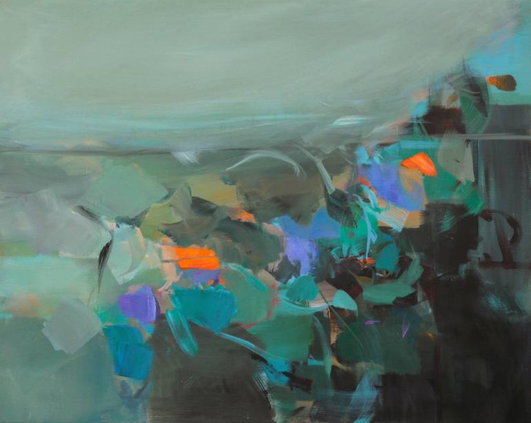 Original Abstract Landscape Painting by Ute Laum