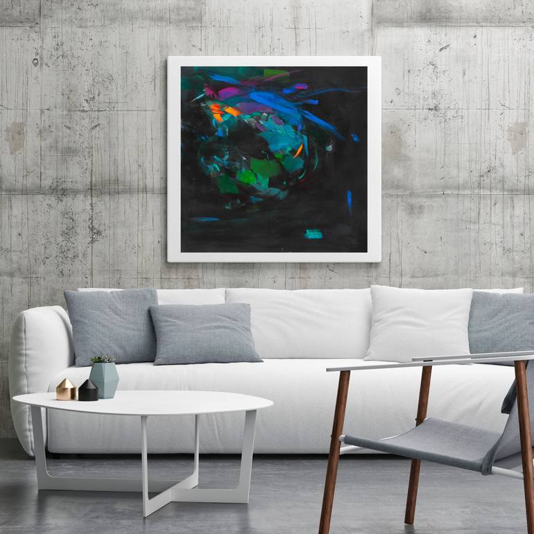 Original Abstract Expressionism Abstract Painting by Ute Laum