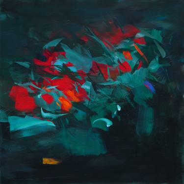 Original Abstract Floral Paintings by Ute Laum