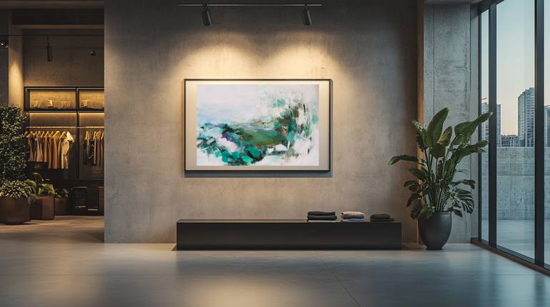 Original Abstract Landscape Painting by Ute Laum