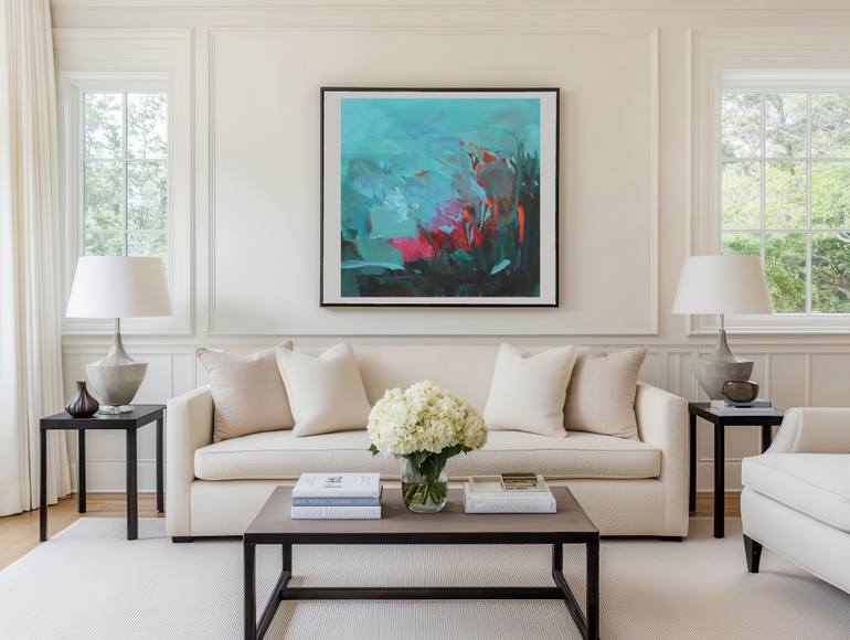 Original Abstract Landscape Painting by Ute Laum