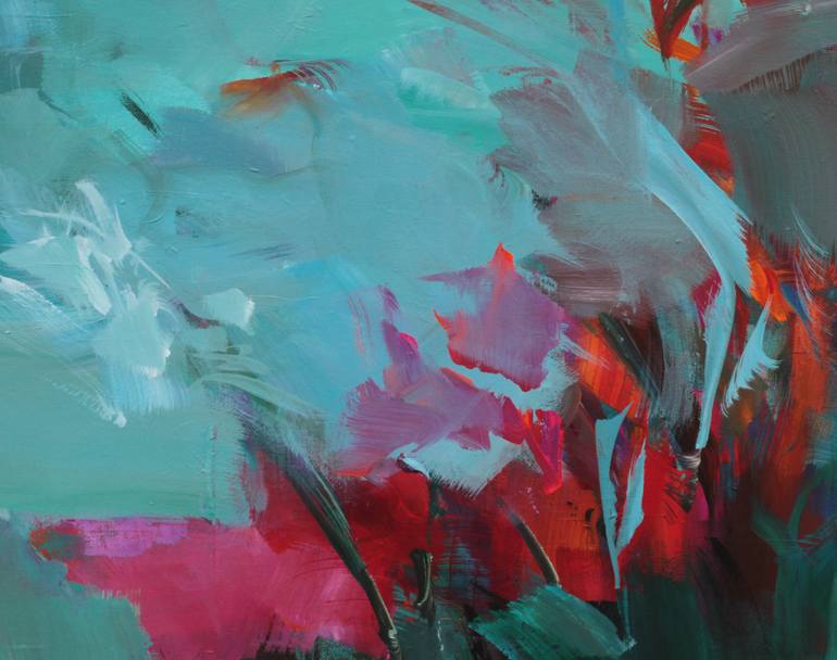Original Abstract Landscape Painting by Ute Laum