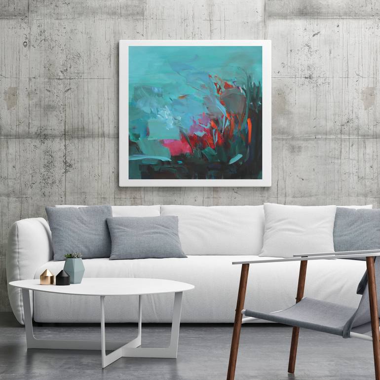 Original Abstract Landscape Painting by Ute Laum