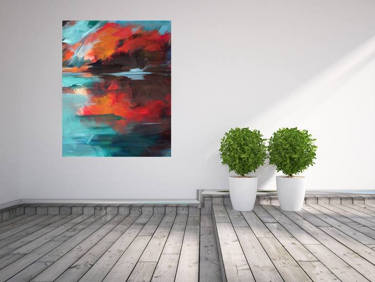 Original Abstract Landscape Painting by Ute Laum