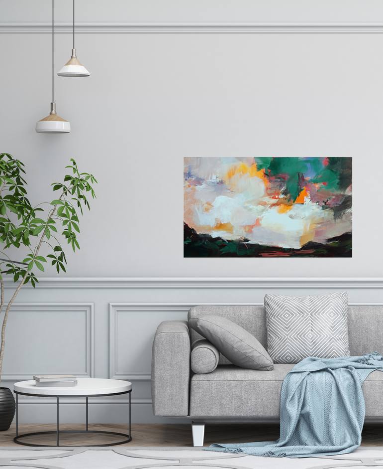 Original Abstract Landscape Painting by Ute Laum