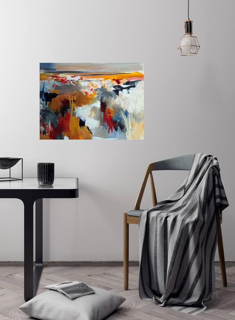 Original Abstract Landscape Painting by Ute Laum