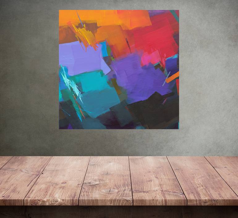 Original Abstract Expressionism Abstract Painting by Ute Laum