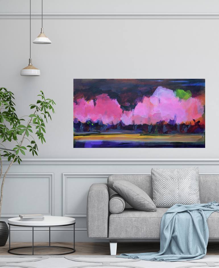 Original Abstract Tree Painting by Ute Laum