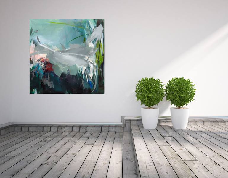 Original Abstract Botanic Painting by Ute Laum