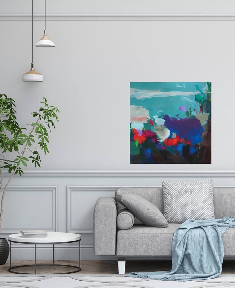 Original Abstract Garden Painting by Ute Laum