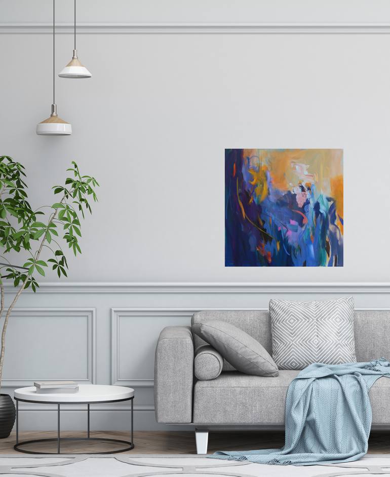 Original Abstract Garden Painting by Ute Laum