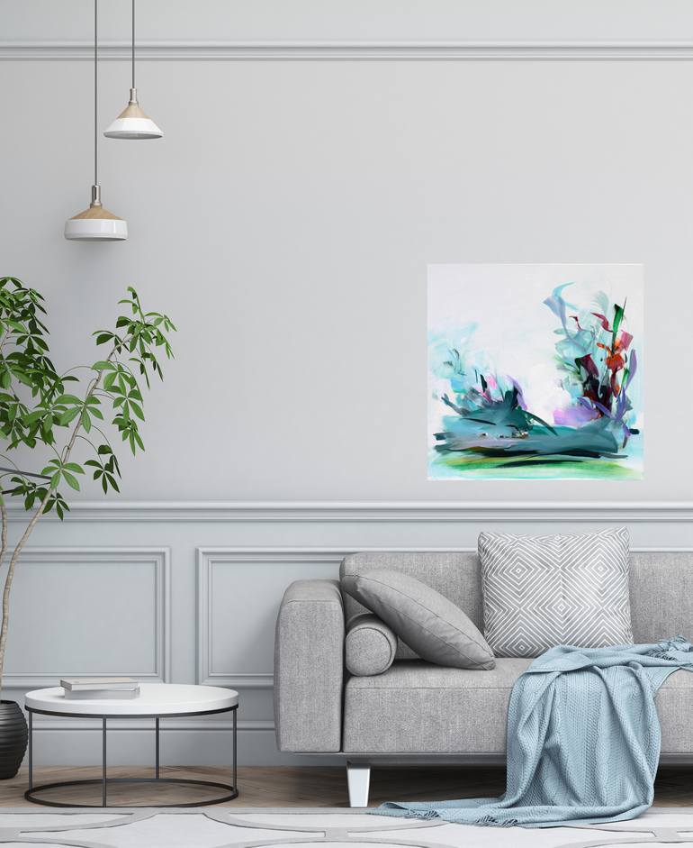 Original Abstract Botanic Painting by Ute Laum