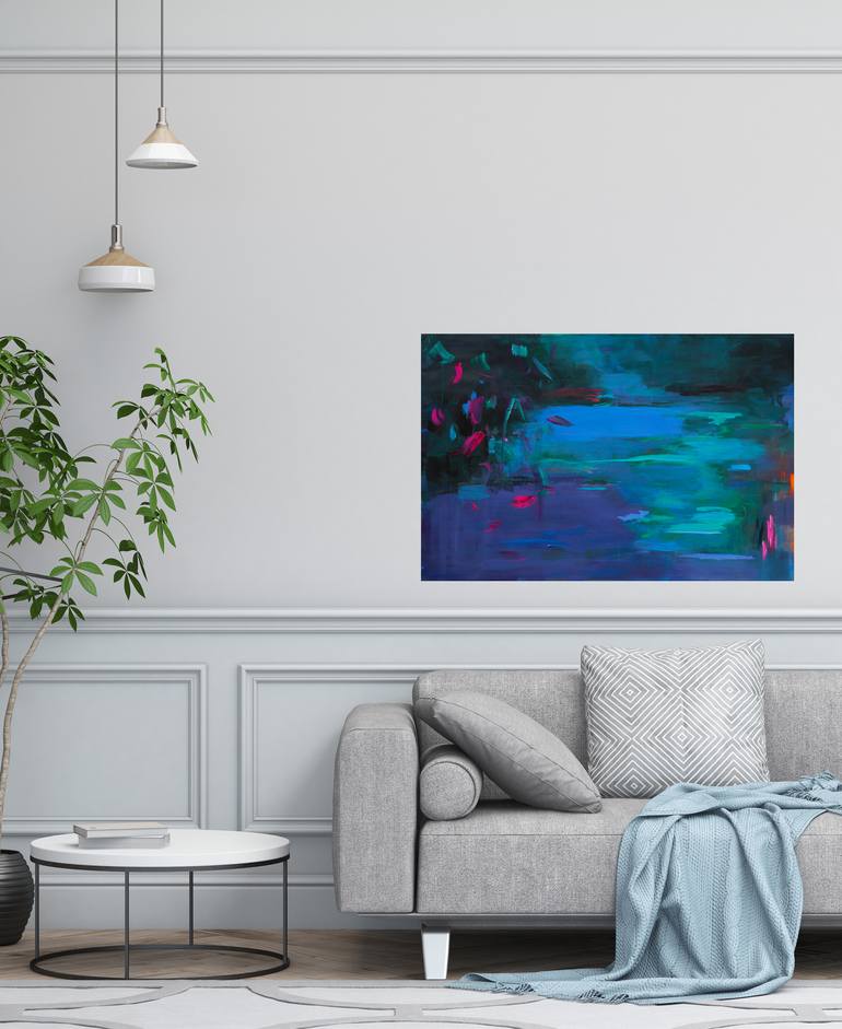 Original Abstract Water Painting by Ute Laum