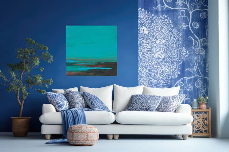 Original Abstract Beach Painting by Ute Laum
