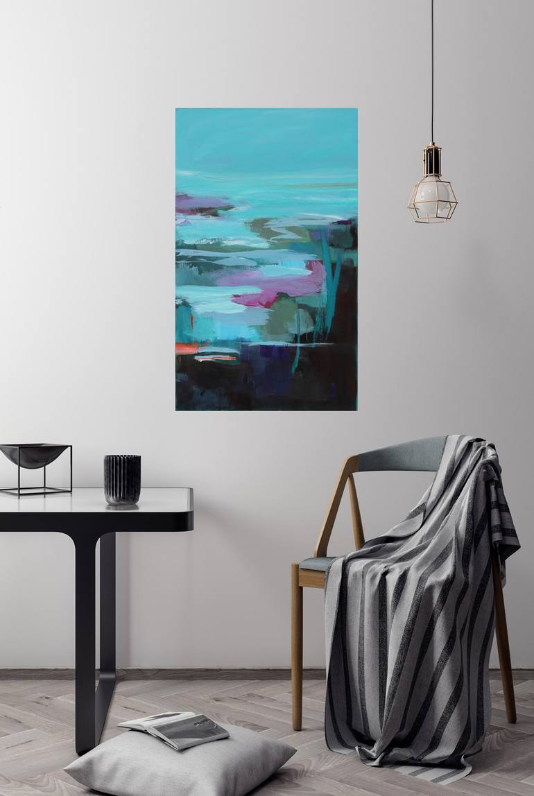 Original Abstract Water Painting by Ute Laum