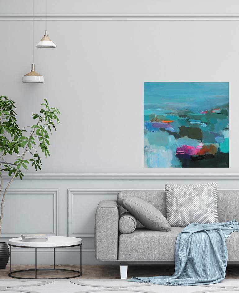 Original Abstract Landscape Painting by Ute Laum