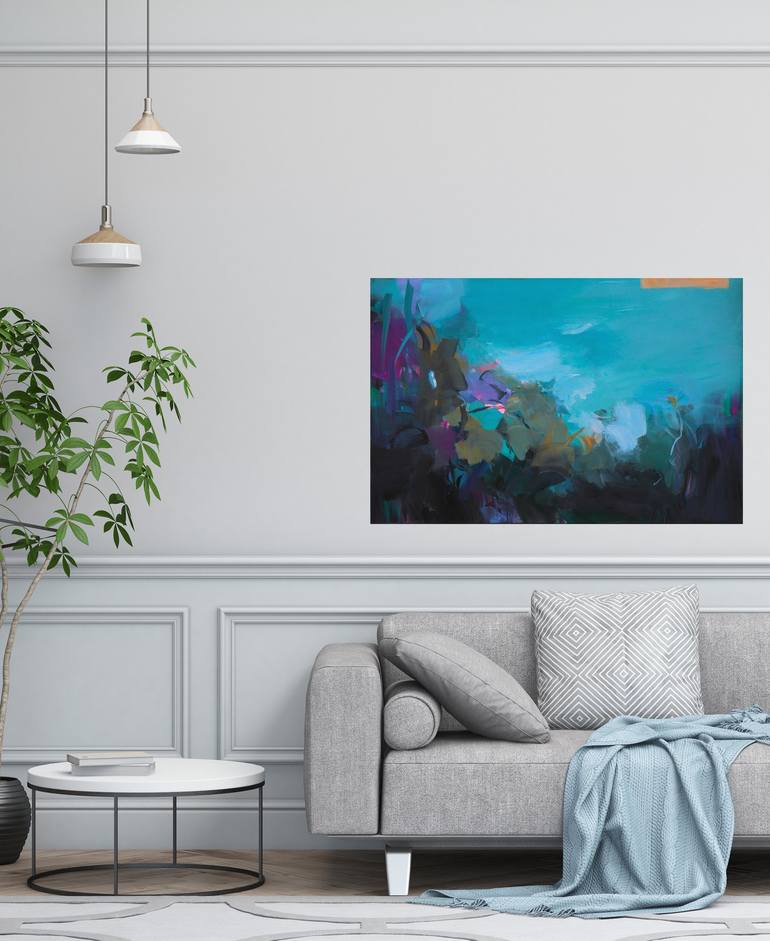 Original Abstract Garden Painting by Ute Laum