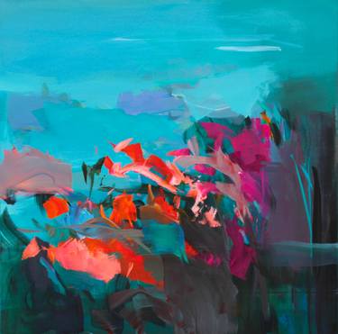 Original Abstract Garden Paintings by Ute Laum
