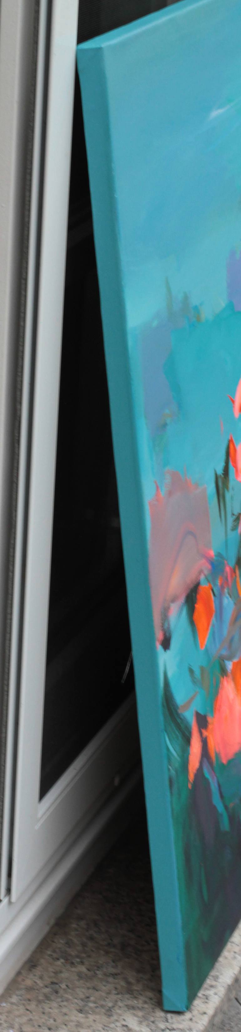 Original Abstract Garden Painting by Ute Laum